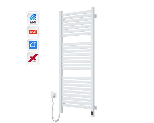 Сушарка для рушників Navin Авангард Х, 1200х480, Wi-Fi, сталь, білий, лівобічна (12-172155-4812)