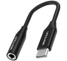 Перехідник USB-C Male to 3.5MM Earphone Jack with DAC Adapter 0.1M Black VENTION (BIHBA)
