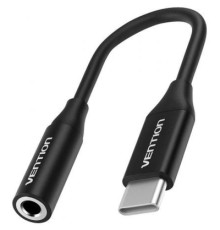 Перехідник USB-C Male to 3.5MM Earphone Jack with DAC Adapter 0.1M Black VENTION (BIHBA)