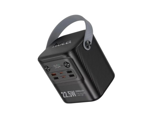 Батарея універсальна HOCO 80000mAh, 22.5W, PD20W, 4*USB/2*Type-C, ліхтарик, Black (J152 / 44522)
