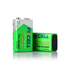 Акумулятор Крона 250mAh 9V Ni-MH NiMH Rechargeable Battery, 1 шт/бл PkCell (PC/6LR61/250-1B)