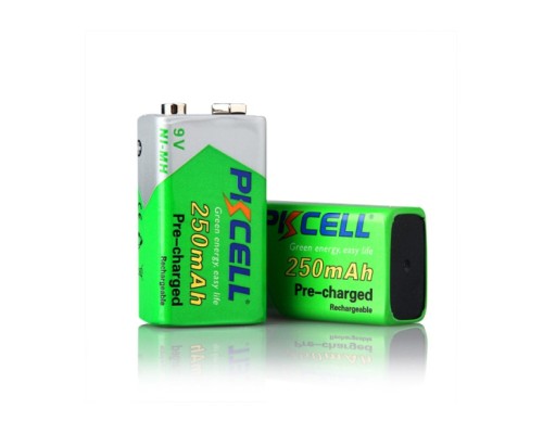 Акумулятор Крона 250mAh 9V Ni-MH NiMH Rechargeable Battery, 1 шт/бл PkCell (PC/6LR61/250-1B)