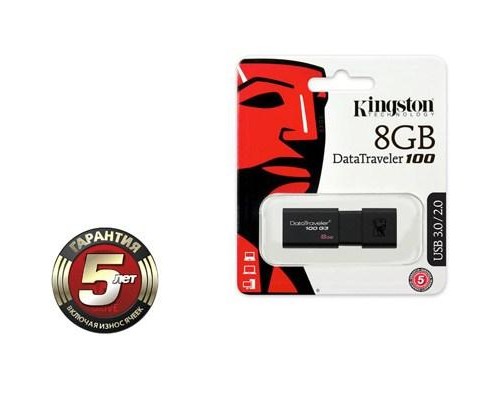 USB флеш накопичувач Kingston 8Gb DataTraveler 100 Generation 3 USB3.0 (DT100G3/8GB) 