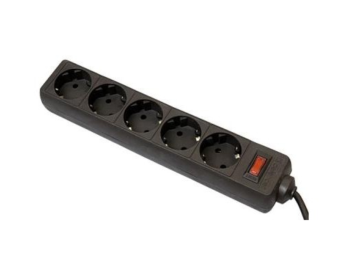 Мережевий фільтр живлення Defender ES 1.8m 5 роз. black (99484)
