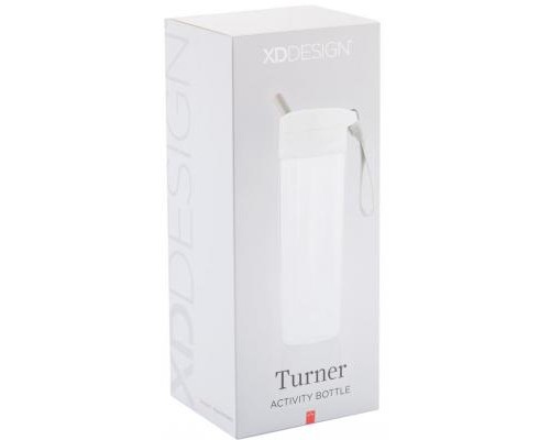 Пляшка для води XD Modo с трубочкой белая (P436.043)