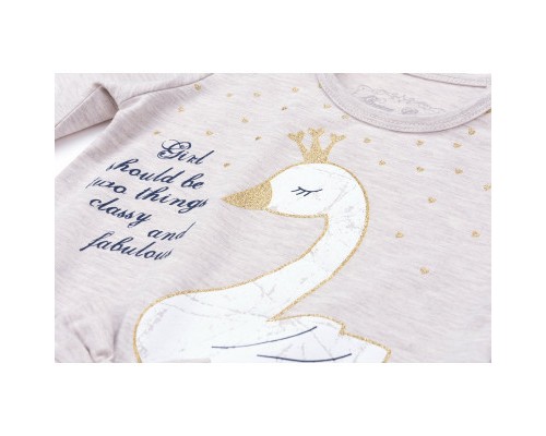 Набір дитячого одягу Breeze з лебедем (9959-80G-beige)