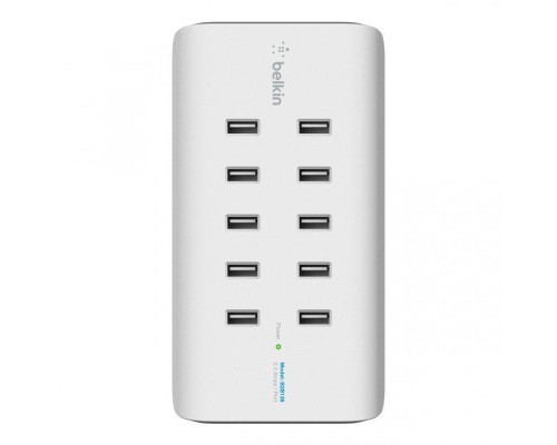 Зарядний пристрій Belkin RockStar 10 PORT USB-A CHARGER 2.4 Amp, 120W (B2B139vf)