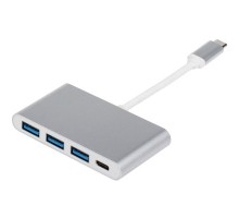 Концентратор Type-C 3.1 to 3xUSB 3.0 + Type-C 10 cm Atcom (12808)