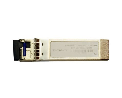 Модуль SFP FoxGate WDM, 1.0 G, 20 км, SC SM, TX1550 нм, DDM (SFPd-1SM-1550nm-20SC)