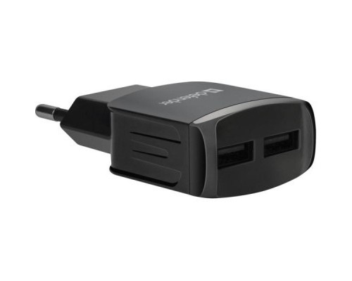 Зарядний пристрій Defender UPС-21 2xUSB,5V/2.1А кабель microUSB (83581)