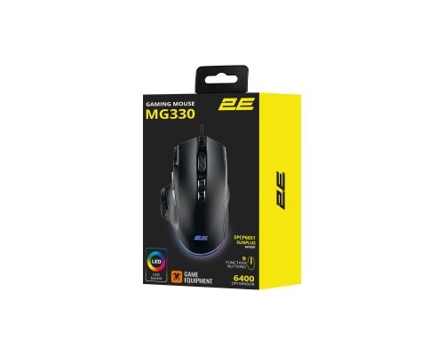 Мишка 2E MG330 RGB USB Black (2E-MG330UB)