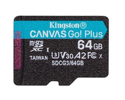 Карта пам'яті Kingston 64GB microSD class 10 UHS-I U3 A2 Canvas Go Plus (SDCG3/64GBSP) Карта пам'яті Kingston 64GB microSD class 10 UHS-I U3 A2 Canvas Go Plus (SDCG3/64GBSP)