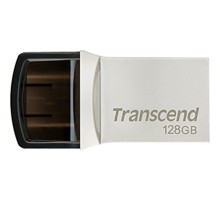 USB флеш накопичувач Transcend 128GB JetFlash 890 Silver USB 3.1/Type-C (TS128GJF890S) 