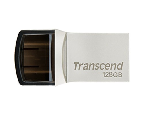 USB флеш накопичувач Transcend 128GB JetFlash 890 Silver USB 3.1/Type-C (TS128GJF890S) 