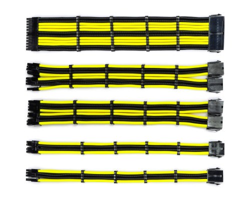 Кабель Qube для блока питания QUBE 1*24P MB, 2*4+4P CPU,2*6+2P VGA Bla (QBWSET24P2x8P2x8PBY)