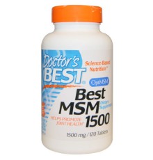 Вітамінно-мінеральний комплекс Doctor's Best МСМ (метілсульфонілметан) 1500, OptiMSM, 120 таблеток (DRB-00097)