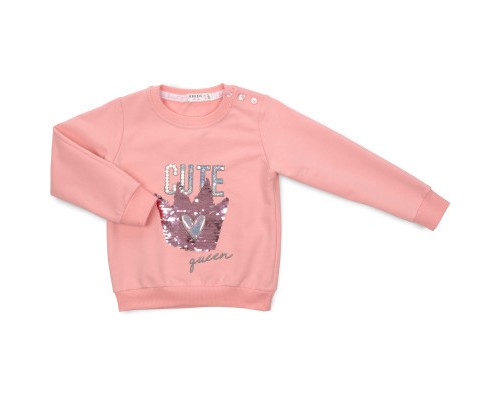 Спортивний костюм дитячий Breeze з короною перевертишем (16480-92G-peach)