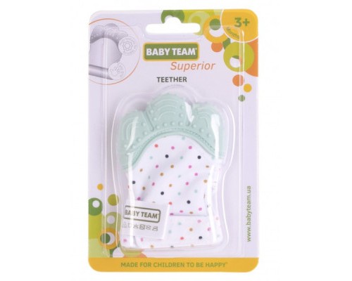 Прорізувач Baby Team рукавичка (4090_бірюзовий)
