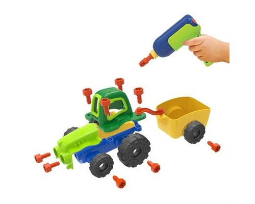 Конструктор EDU-Toys Трактор з інструментами (JS030)