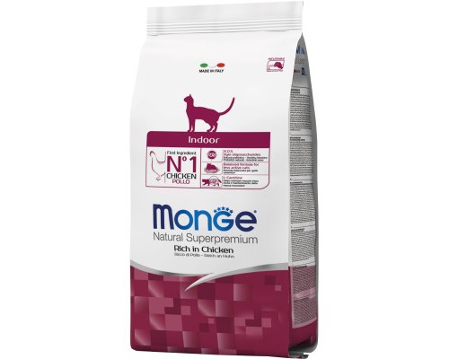 Сухий корм для кішок Monge Cat Indoor зі смаком курки та рису 400 г (8009470005104)