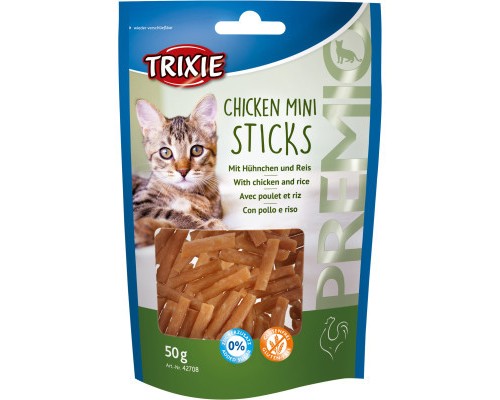 Ласощі для котів Trixie Premio Mini Sticks курка/рис 50 г (4011905427089)
