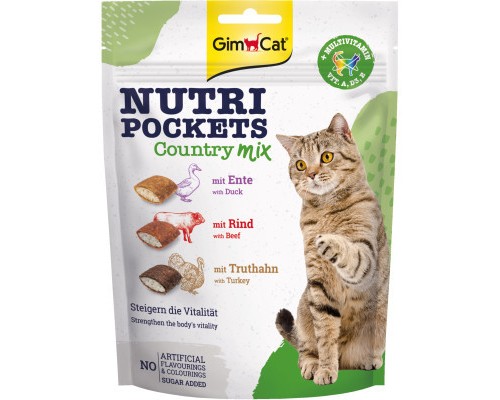 Ласощі для котів GimCat Nutri Pockets Кантрі мікс 150 г (4002064419275)