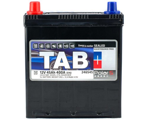 Акумулятор автомобільний TAB 45 Ah/12V Polar S Japan (246 945)