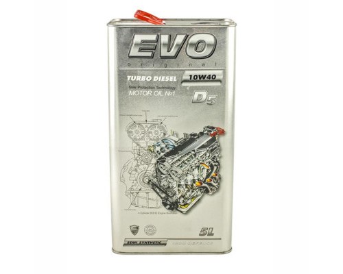 Моторна олива EVO D5 10W-40 TURBO DIESEL 5L (D5 5L 10W-40 TURBO DIESEL)