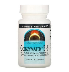Антиоксидант Source Naturals Коензим Вітаміну B6, 25 мг, Coenzymated™ Vitamin B-6, 30 таблеток для (SN0940)