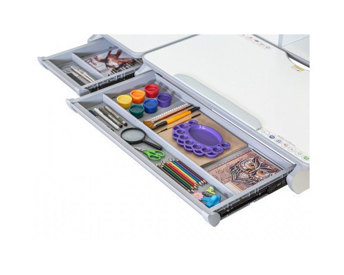 Парта Mealux Hamilton Multicolor Blue (BD-680 W/G MC+BL з полицею)