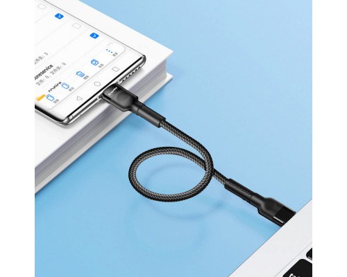 Дата кабель USB-C to USB-C 0.3m 3А black ColorWay (CW-CBPDCC054-BK)