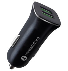 Зарядний пристрій MAKE car 12W 2.4A+2.4A Black (MCC-22BK)
