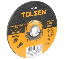 Круг відрізний Tolsen по металу 125х6.0*22.2мм (76303)
