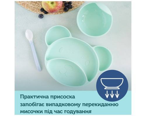 Тарілка дитяча Canpol babies Ведмедик на присосці Бірюзова (51/401_tur) Тарілка дитяча Canpol babies Ведмедик на присосці Бірюзова (51/401_tur)
