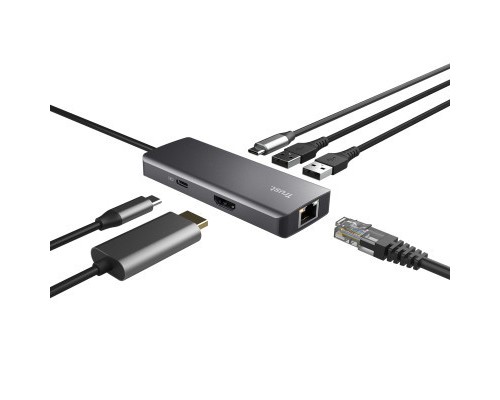 Порт-реплікатор Trust Dalyx 6-in-1 USB-C Multi-port Dock Aluminium (24968_TRUST)