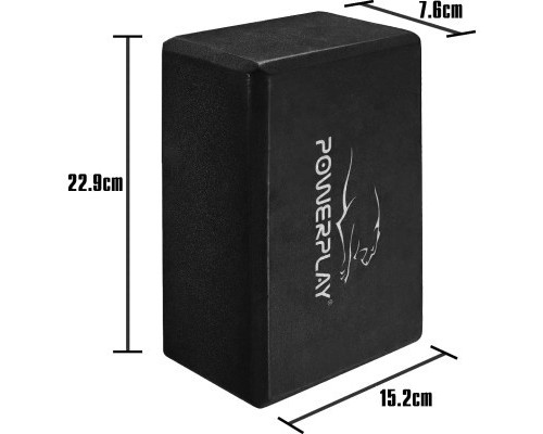 Блок для йоги PowerPlay 4006 Yoga Brick Чорний (PP_4006_Black)