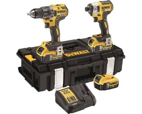 Набір електроіструментів DeWALT 2 од. 18 В XR Li-lon, вага 8.29 кг, кейс, 3 АКБ та ЗП (DCK266P3)