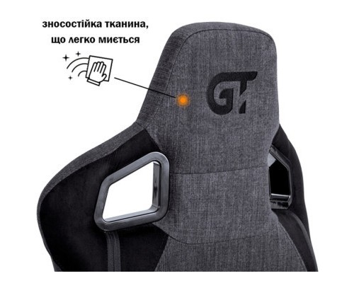 Крісло ігрове GT Racer X-8005 Dark Gray/Black Suede