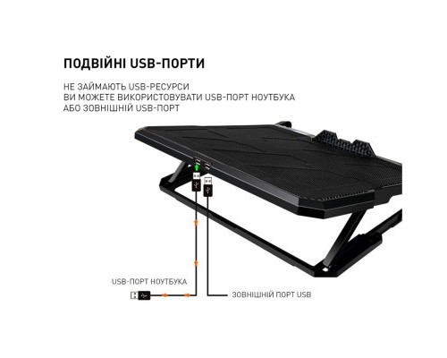 Підставка до ноутбука DYXON FIX COOLING 4 Black (DXNLSFC4B)