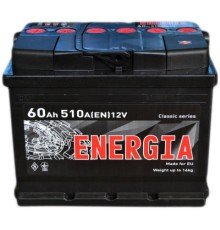 Акумулятор автомобільний ENERGIA 60Ah Ев (-/+) (510EN) (22386)