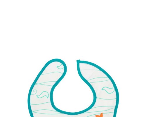Слинявчик Baboo бавовняний Sea Life, 3+ місяців (білий) (11-010)