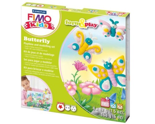 Набір для творчості Fimo Kids Метелик 4 кольори х 42 г (4007817806197)