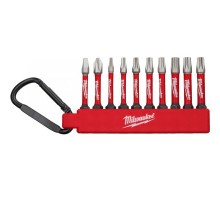 Набір біт Milwaukee SHOCKWAVE carabiner 2 (10 шт) 4xPH2, 4xPZ2, 1xTX20, 1xTX25 (4932492939)