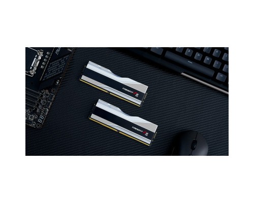 Модуль пам'яті для комп'ютера DDR5 32GB (2x16GB) 7600 MHz Trident Z5 RGB Silver G.Skill (F5-7600J3646G16GX2-TZ5RS)