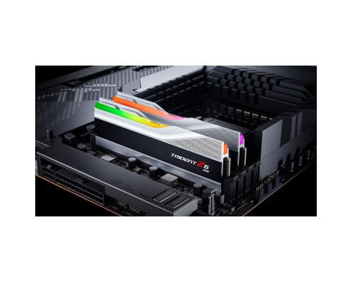 Модуль пам'яті для комп'ютера DDR5 32GB (2x16GB) 7600 MHz Trident Z5 RGB Silver G.Skill (F5-7600J3646G16GX2-TZ5RS)