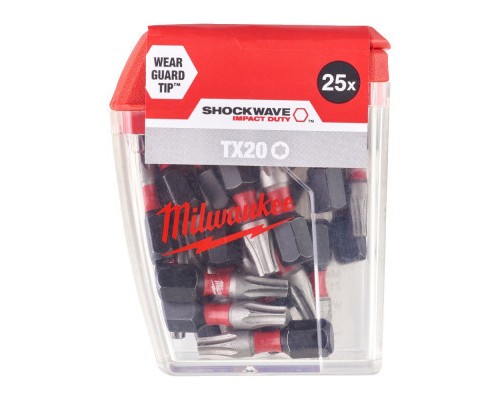 Набір біт Milwaukee SHOCKWAVE, TX20, 25мм, 25шт (4932430875)