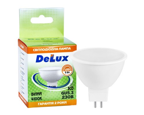 Лампочка Delux JCDR 5Вт 4100K 220В GU5.3 (90001293)