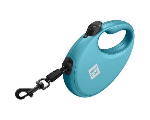 Повідок для собак WAUDOG R-leash з контейнером для пакетів M до 20 кг 5 м блакитний (26282)