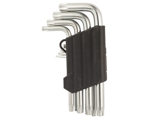 Ключ Sigma набір TORX 9шт T10-T50 CrV, короткі з отвором (4022211)