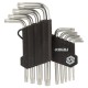 Ключ Sigma набір TORX 9шт T10-T50 CrV, короткі з отвором (4022211)